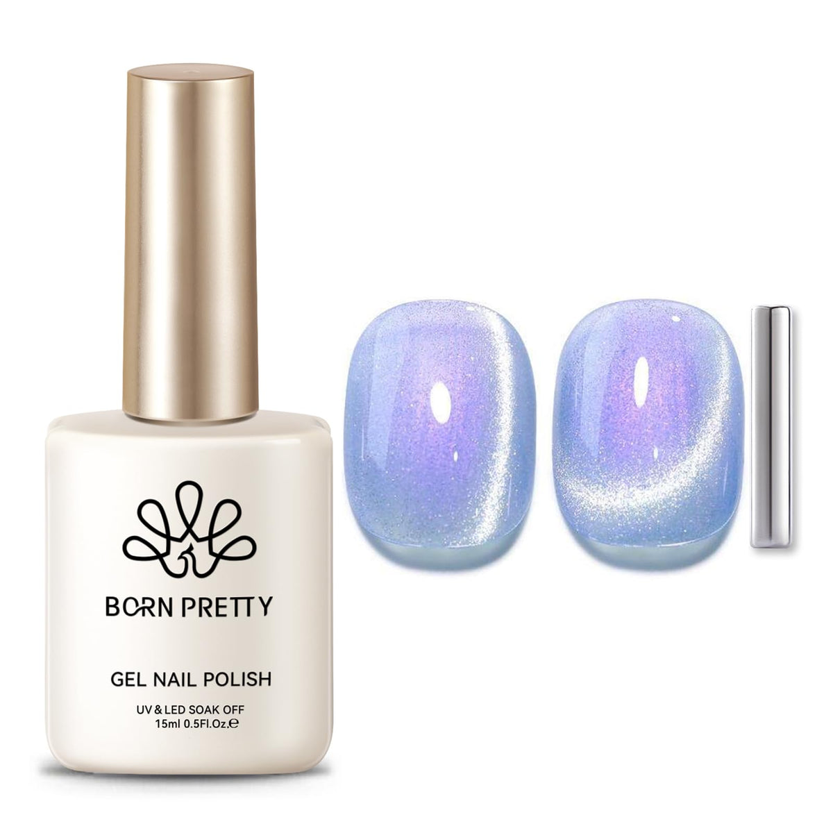 Born Pretty front packaging showing fairy purple glitter and 15ml size, conveys premium finish
