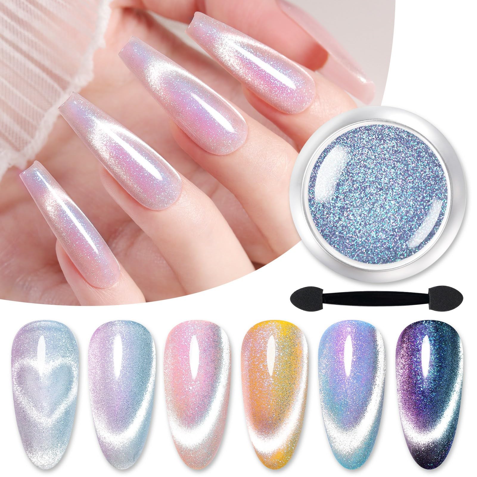 Born Pretty front packaging jar shows auroras pigment and brand appeal