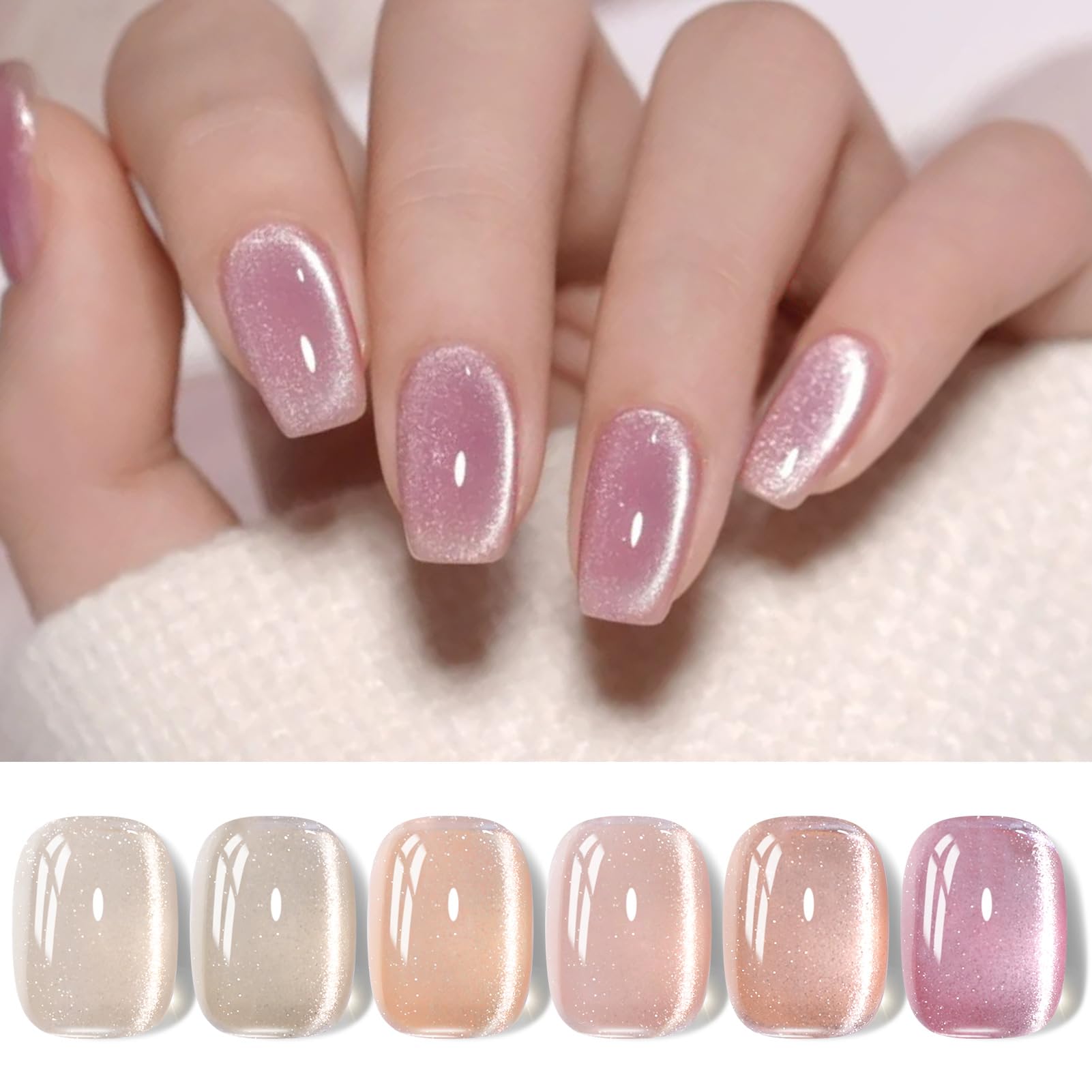 Born Pretty front packaging showing all six 7ml gel polish bottles and glossy finish