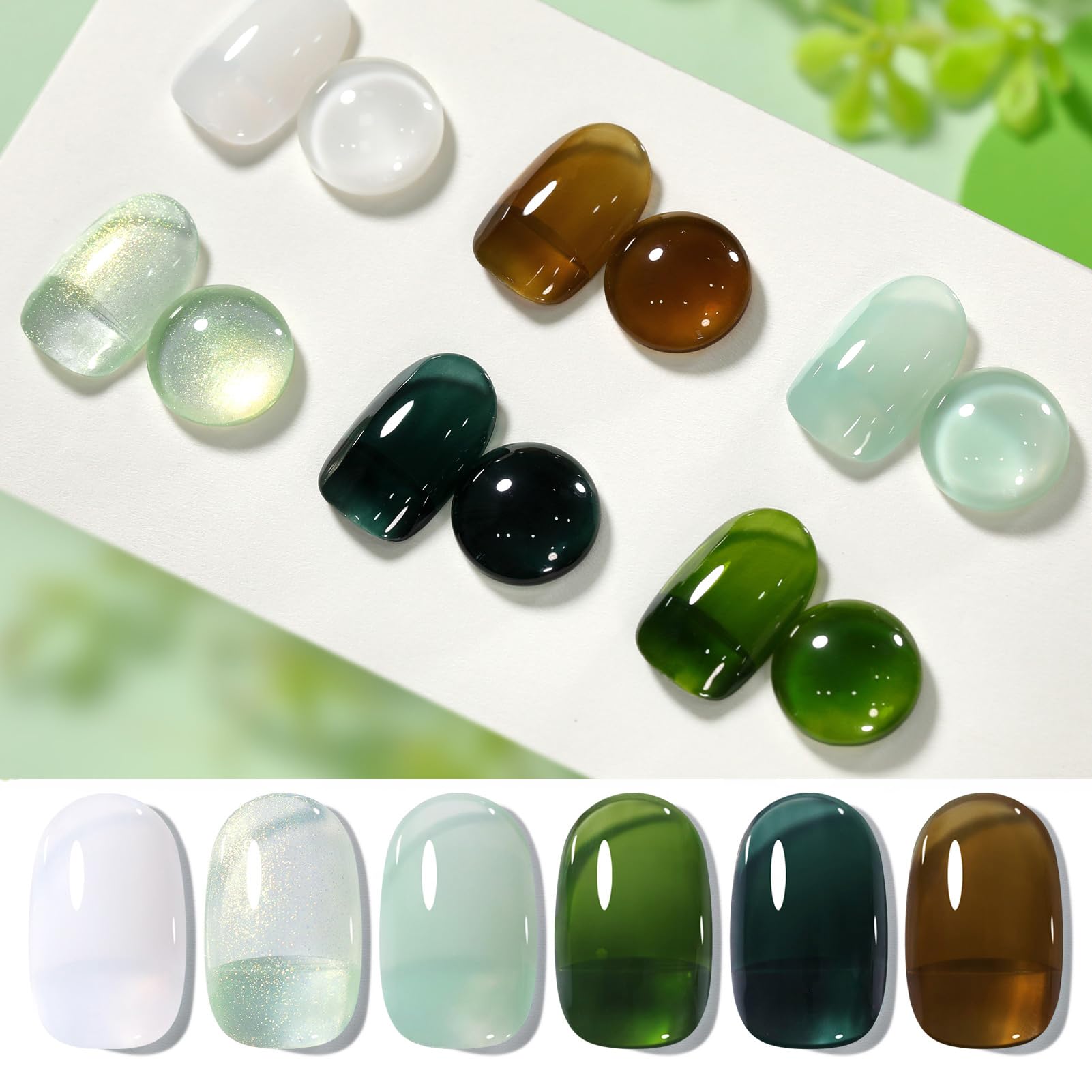 Born Pretty front packaging showing six gel polish bottles and set benefits