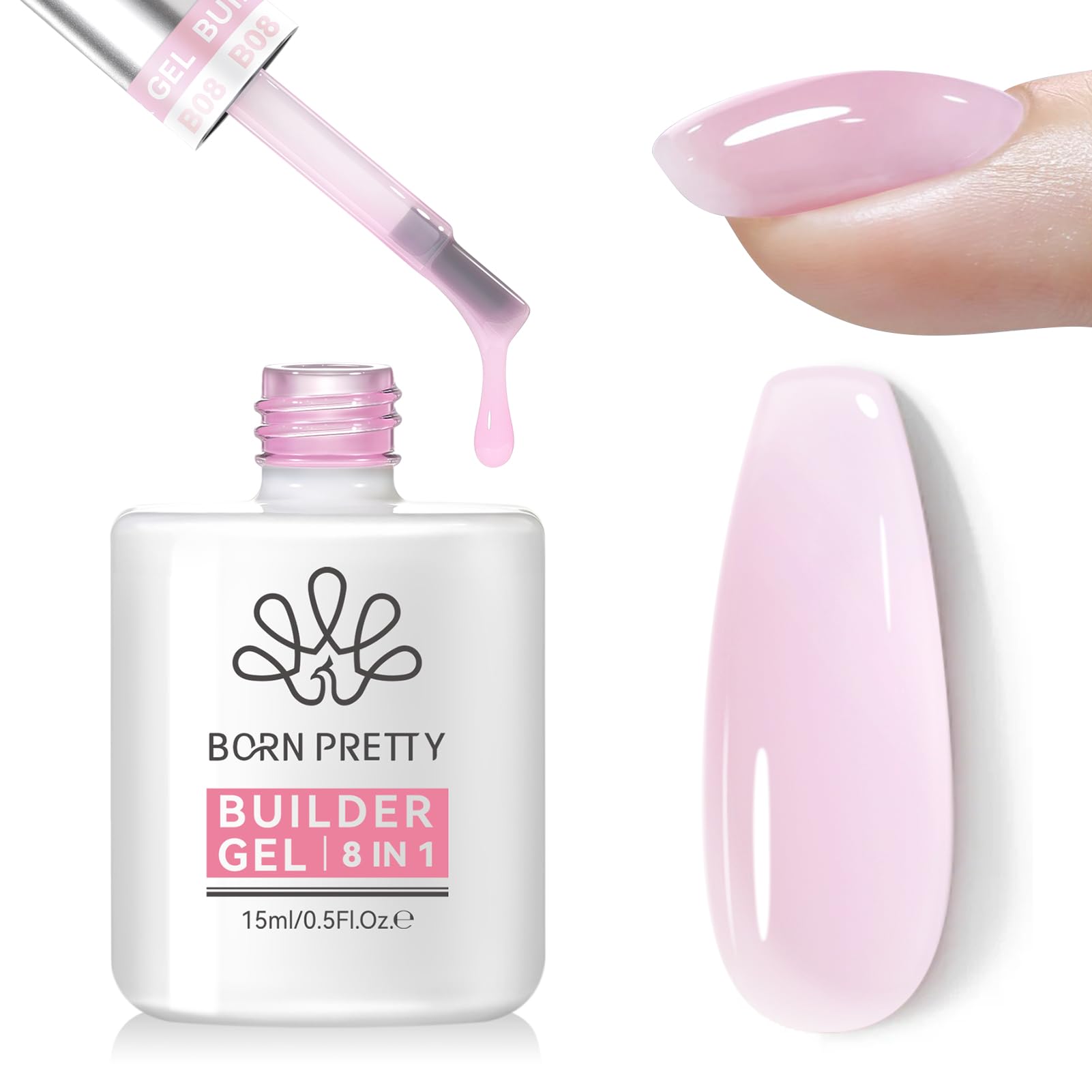 born pretty front packaging showing 15ml bottle and label for clear product identification and trust