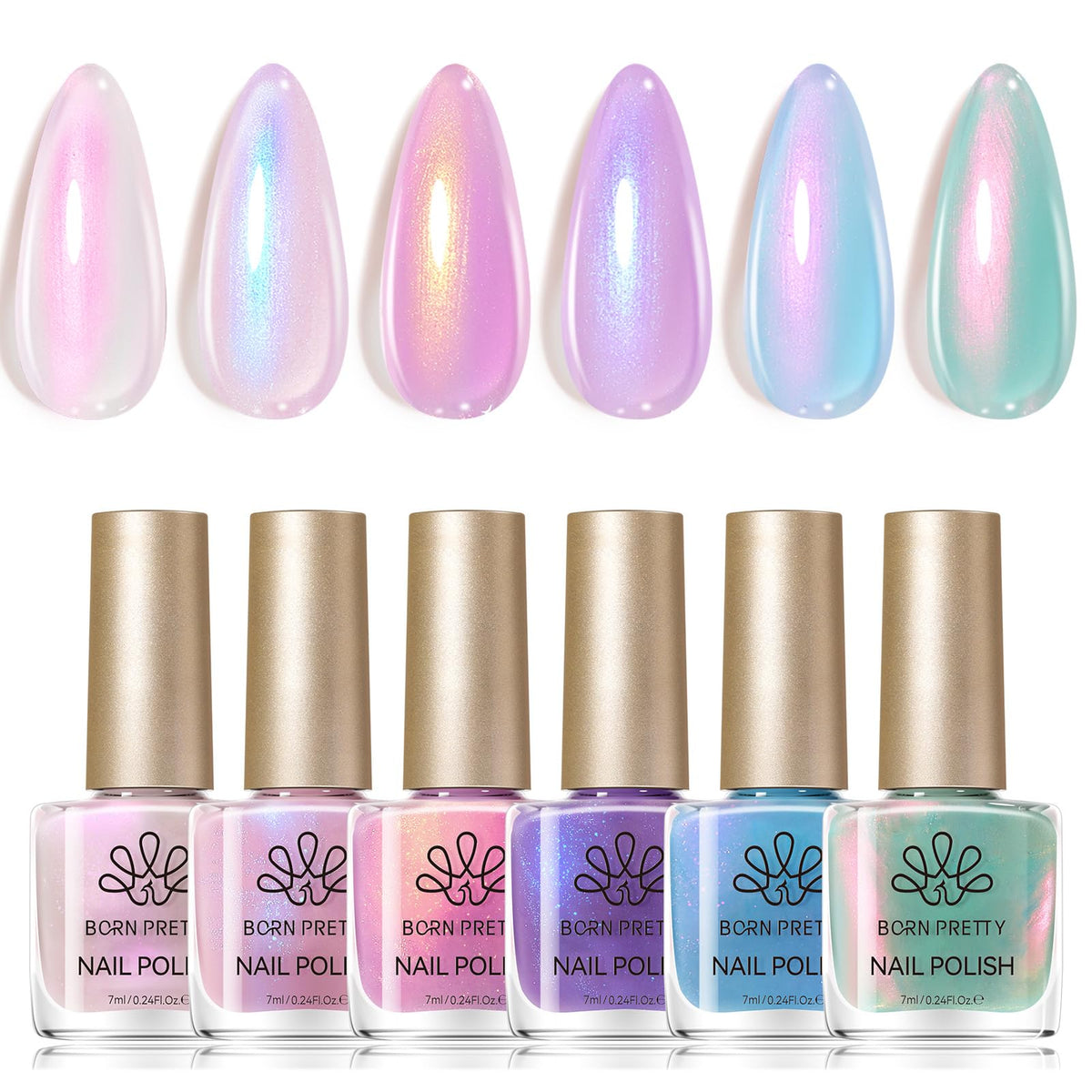 Born Pretty front packaging showing the six-color pearl set and easy gifting