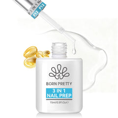 born pretty front packaging showing compact 15ml bottle and quick-prep benefit