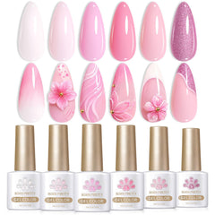 Born Pretty front packaging showing six 7ml bottles and clear color range for easy selection