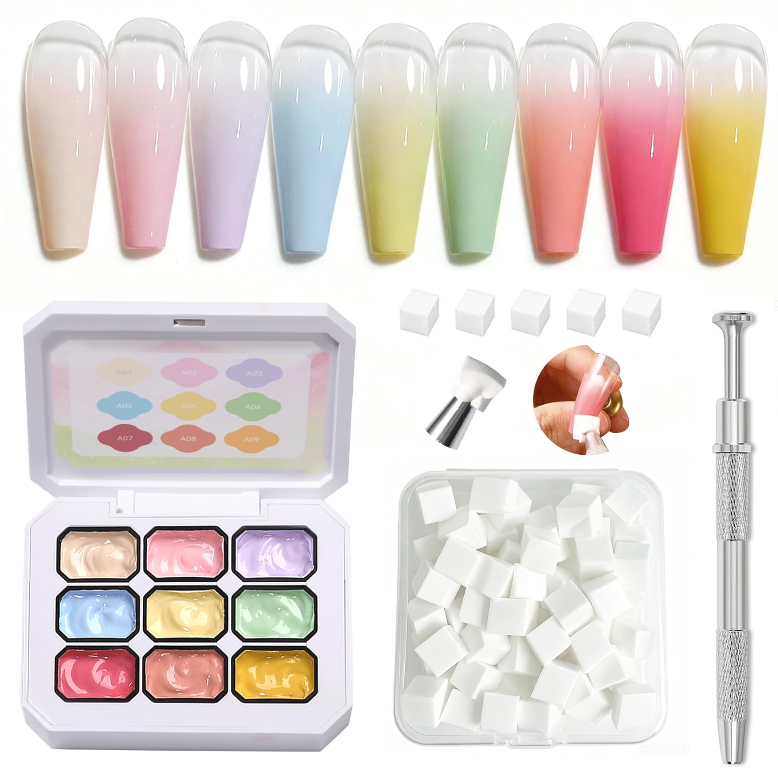 Born Pretty front packaging showing kit contents and pastel gel set benefit
