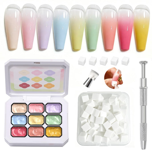 Born Pretty front packaging showing kit contents and pastel gel set benefit