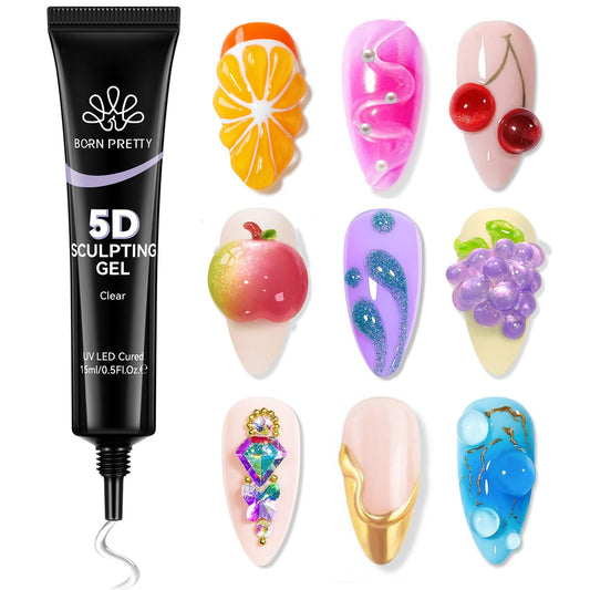 Born Pretty front tube showing 15ML sculpting gel for precise shaping and quick setup