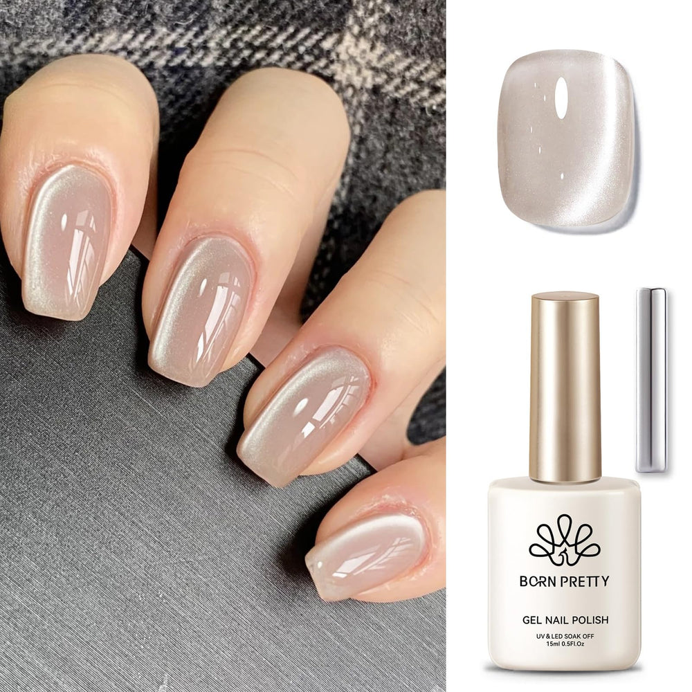 Born Pretty swatch on acrylic nail demonstrating color payoff and intensity