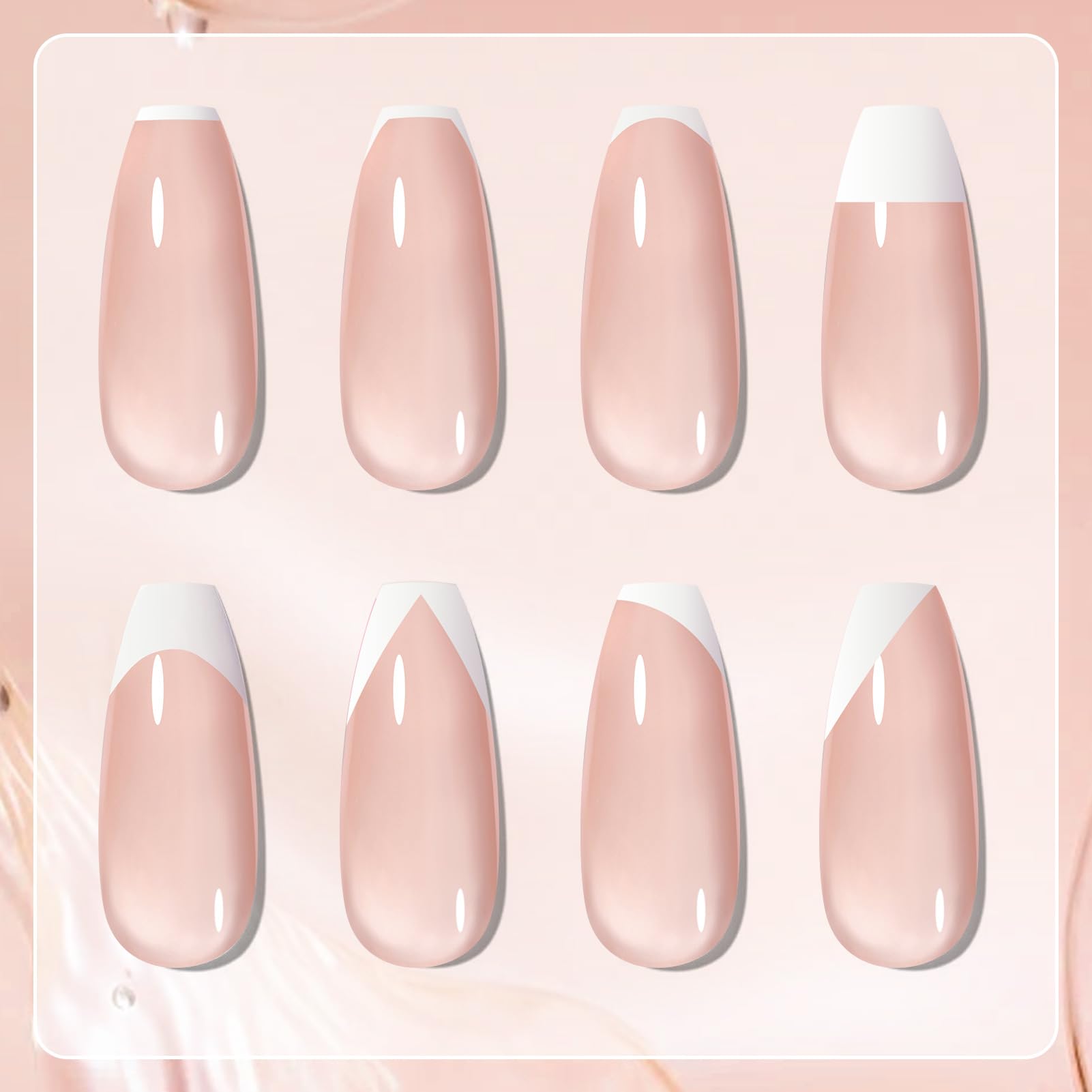 Born Pretty jelly nude and white gel polish bottles showing color contrast