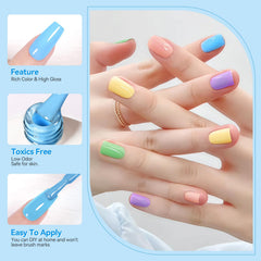 Born Pretty gel polish being applied during a manicure for durable, glossy finish