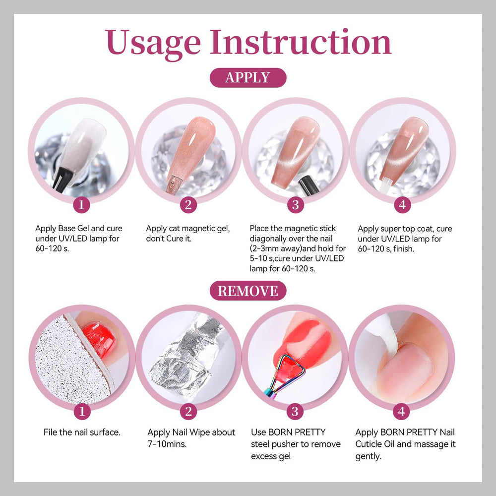 Born Pretty finished glossy manicure on hand showing salon-quality shine