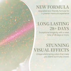 Born Pretty on-model hand showing finished manicure with sparkling glossy finish