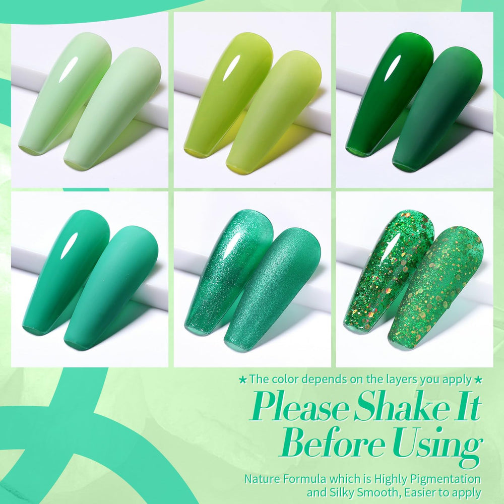 Born Pretty on-hand St. Patrick's Day manicure showcasing festive look