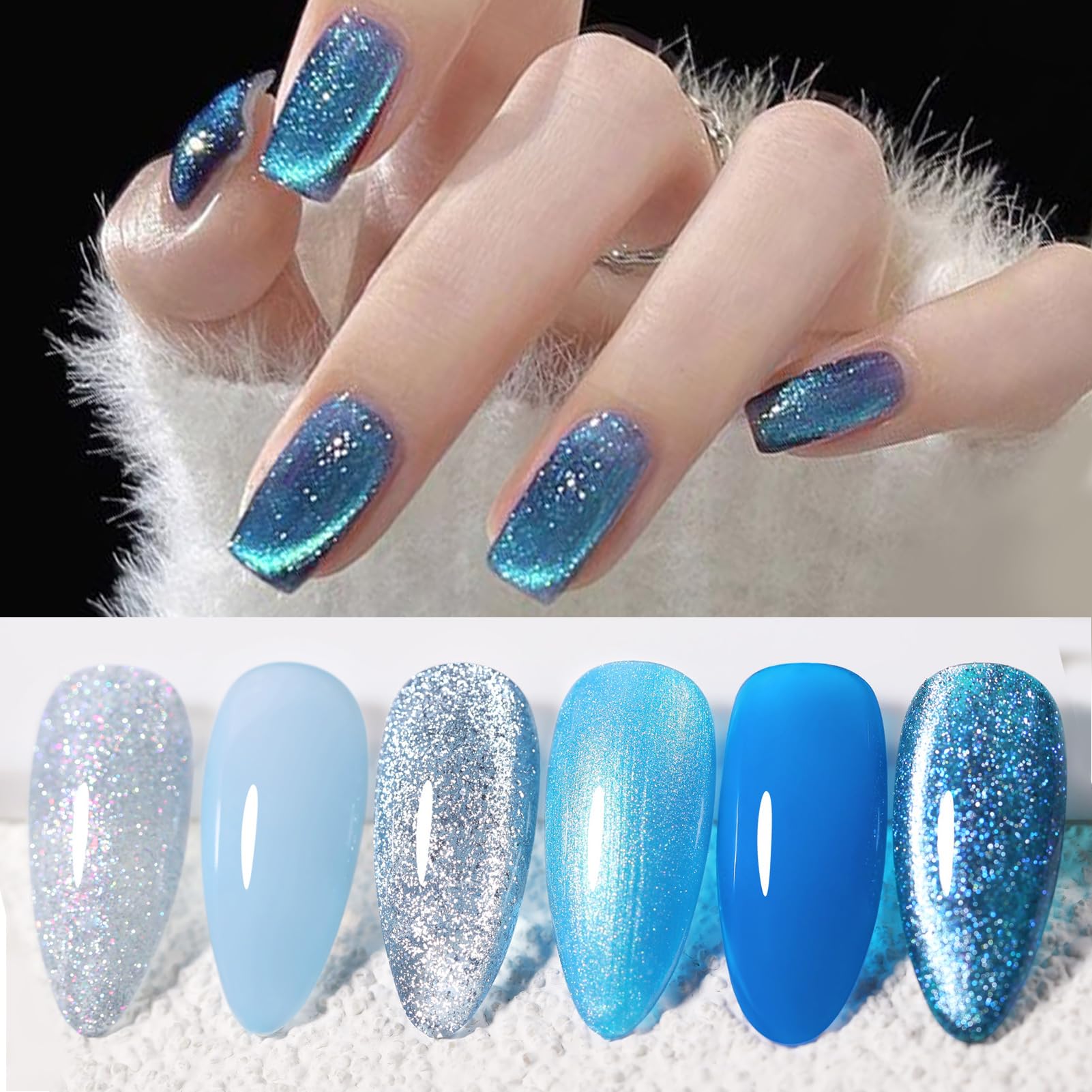 Born Pretty holographic glitter polish sparkling under light for high-impact shine
