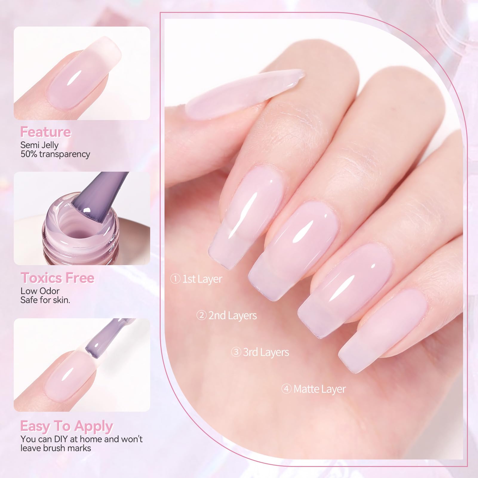 Born Pretty bottle under LED lamp curing, ensuring fast professional-strength results