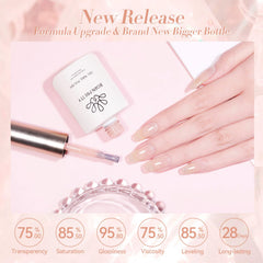 Born Pretty used in a salon manicure, illustrates salon-grade glossy result
