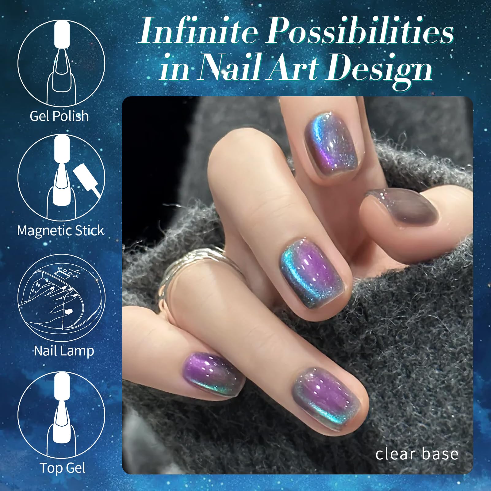 Born Pretty iridescent angle shift on swatches showing multi-color chameleon reflection for versatility