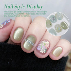 Born Pretty jelly polish swatch on nail wheel showing translucent texture benefit