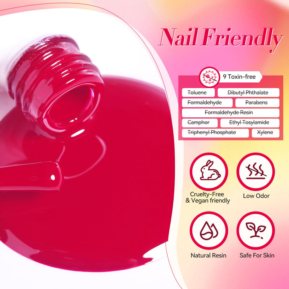 Born Pretty product label close-up showing usage and safer lower-odor benefit
