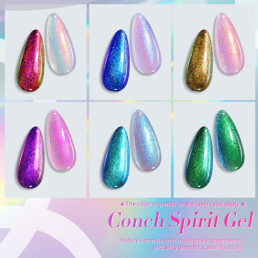 Born Pretty layered gradient demo showing customizable color transitions