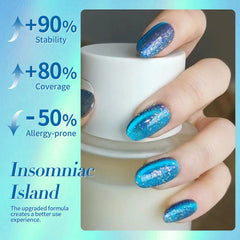 Born Pretty LED cured manicure displaying high-gloss finish and long-lasting shine benefit