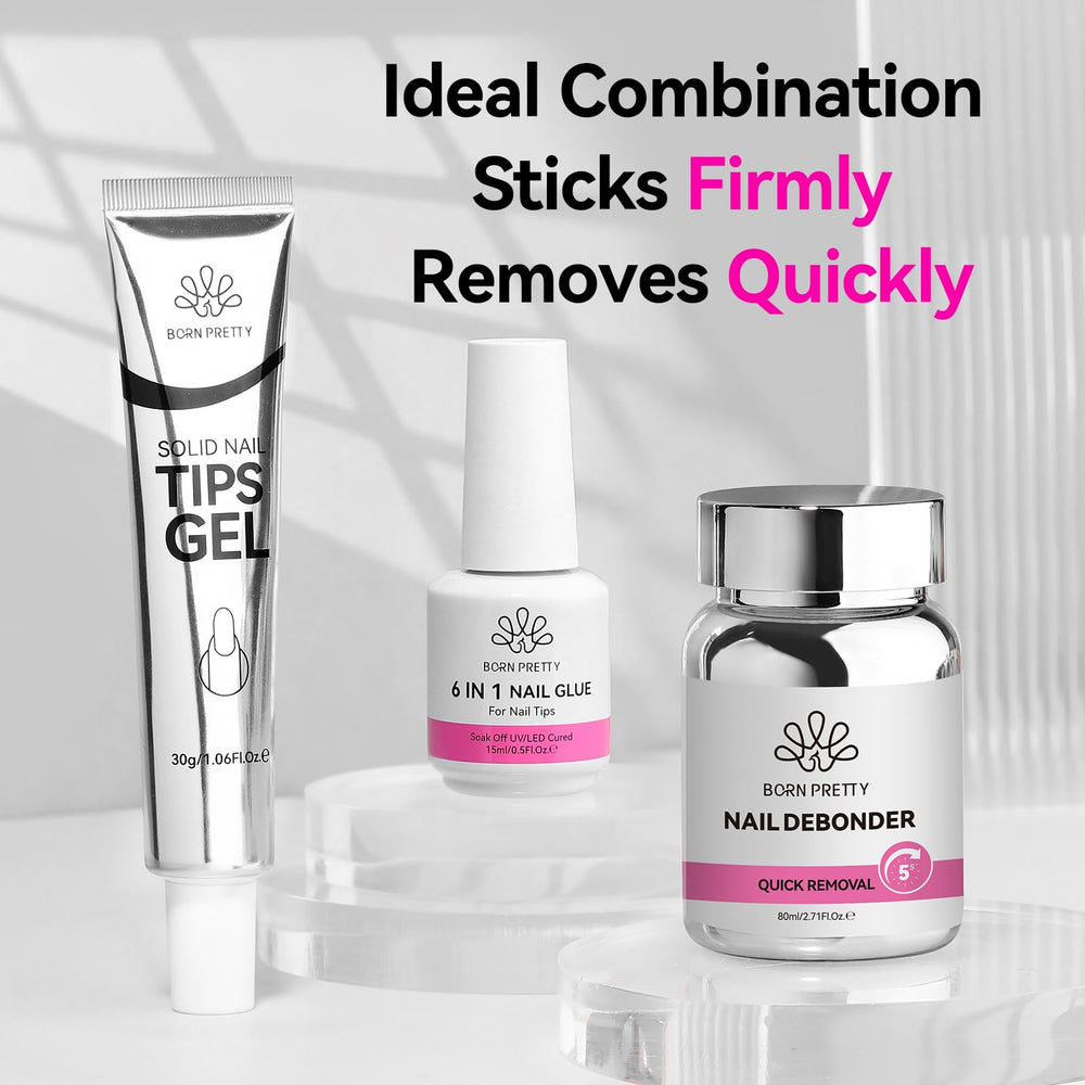 Born Pretty bottle on bathroom vanity styled scene, salon-quality convenience benefit