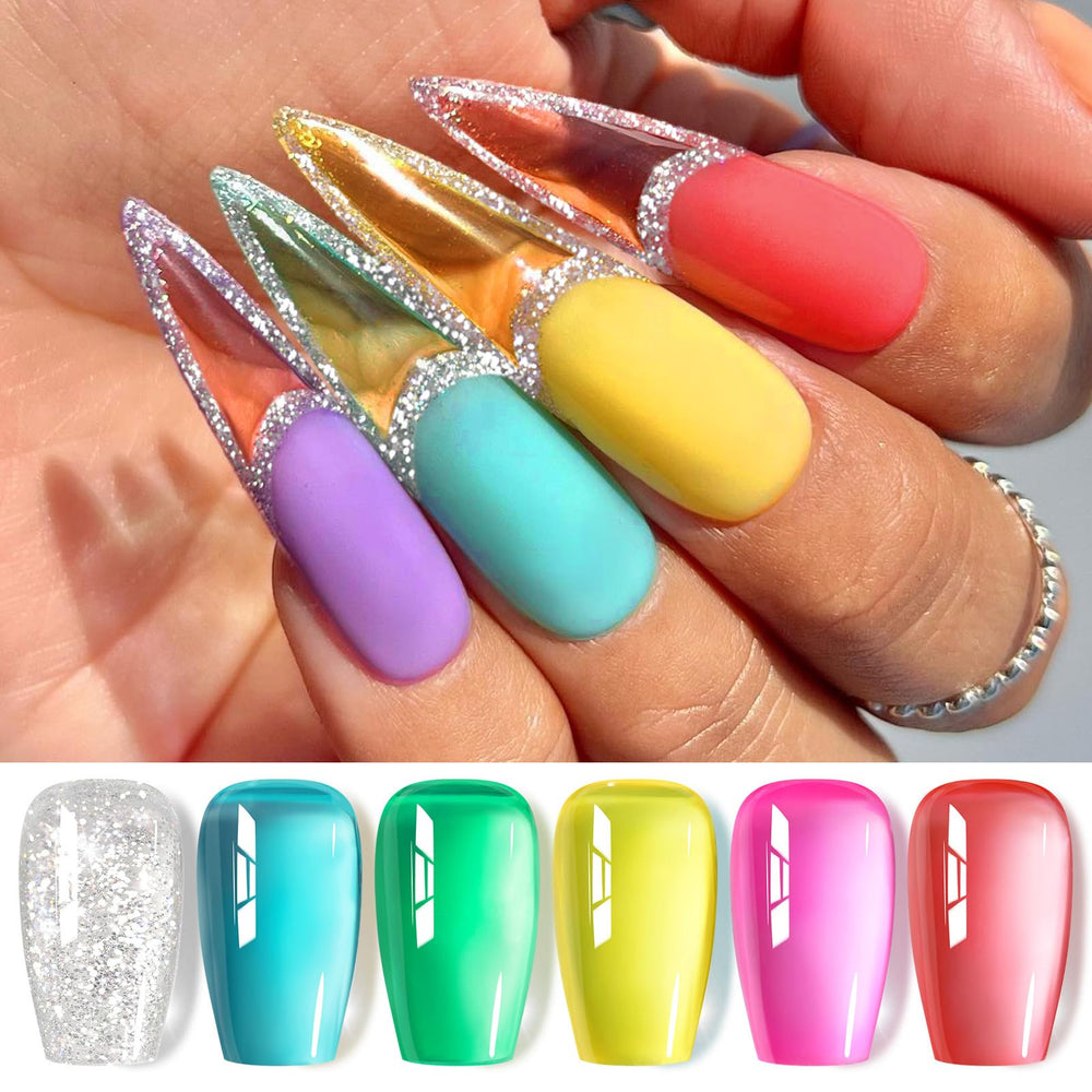 Born Pretty lifestyle beach manicure showing finished nails durable for travel and outdoor wear