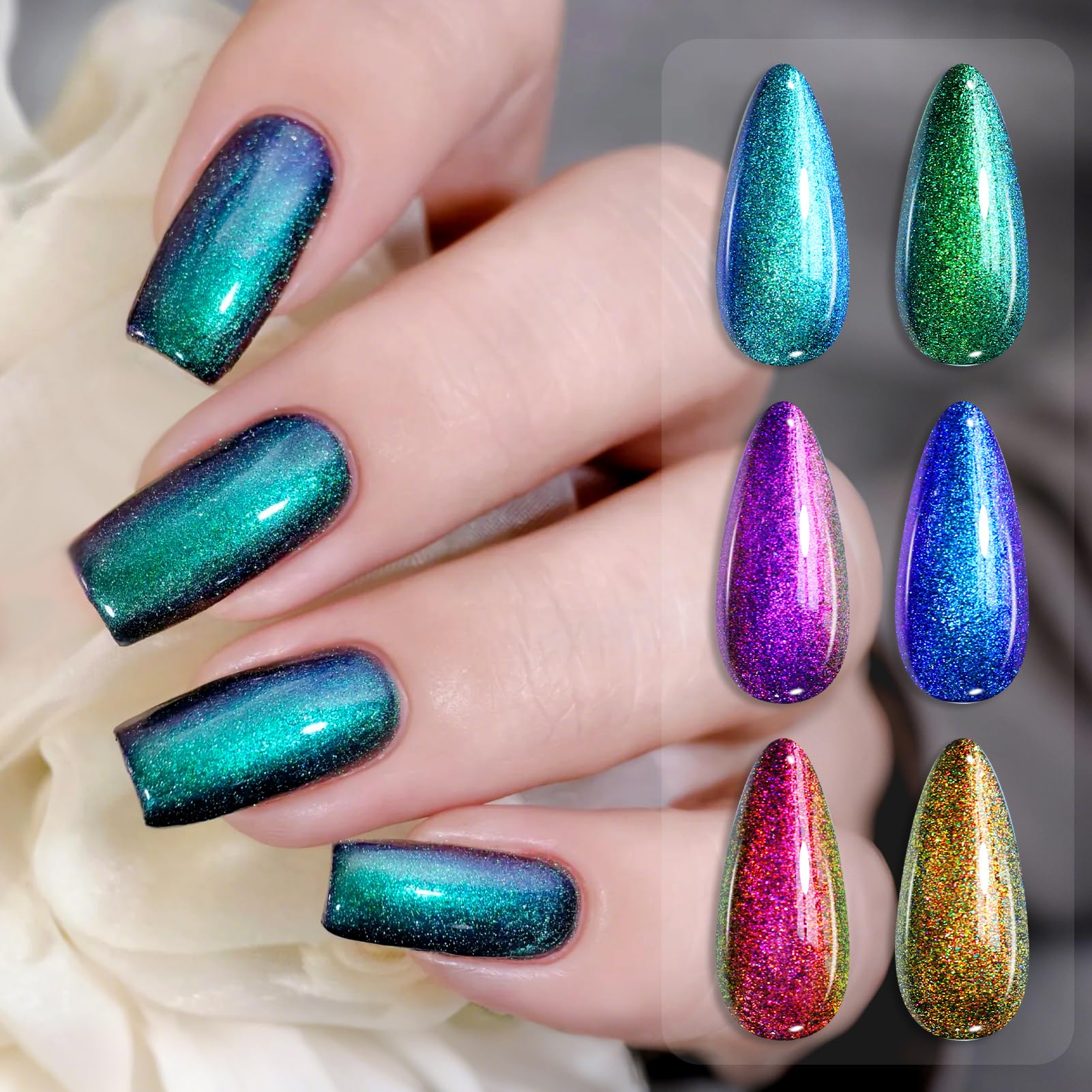 Born Pretty lifestyle beach manicure showcasing mermaid shimmer for vacations