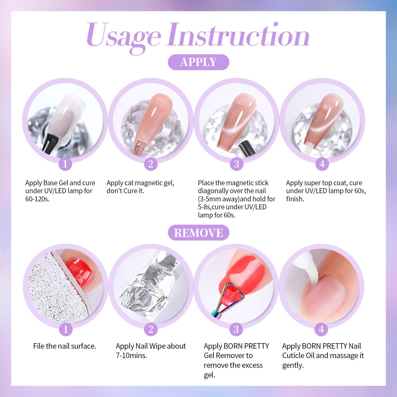 Born Pretty finished manicure in lifestyle shot emphasizing glam look and evening-ready benefit