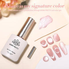 Born Pretty lifestyle hands showing finished manicure and eye-catching sparkle benefit
