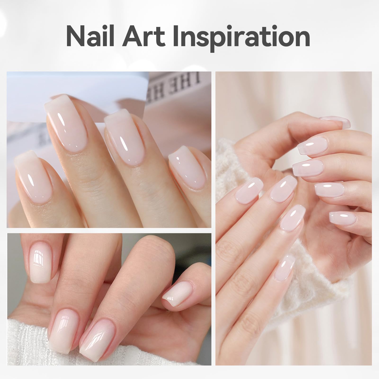born pretty lifestyle manicure on hands highlighting natural milky finish appeal