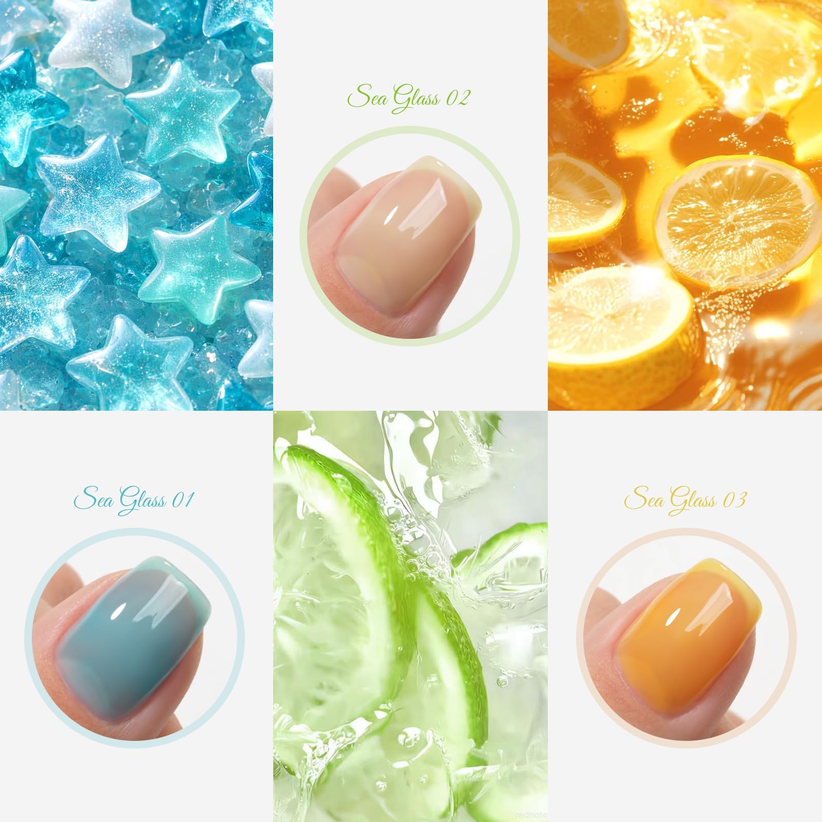 Born Pretty manicured hands outdoors showing soft pastel jelly shine as a style benefit