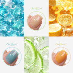Born Pretty manicured hands outdoors showing soft pastel jelly shine as a style benefit