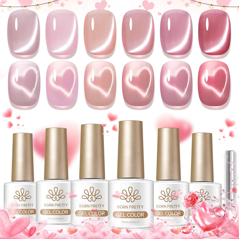 Born Pretty lifestyle image of a Valentine's manicure setting showing romantic finished look benefit