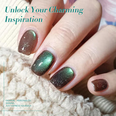 Born Pretty magnet held over wet gel showing cat-eye formation for creative patterns