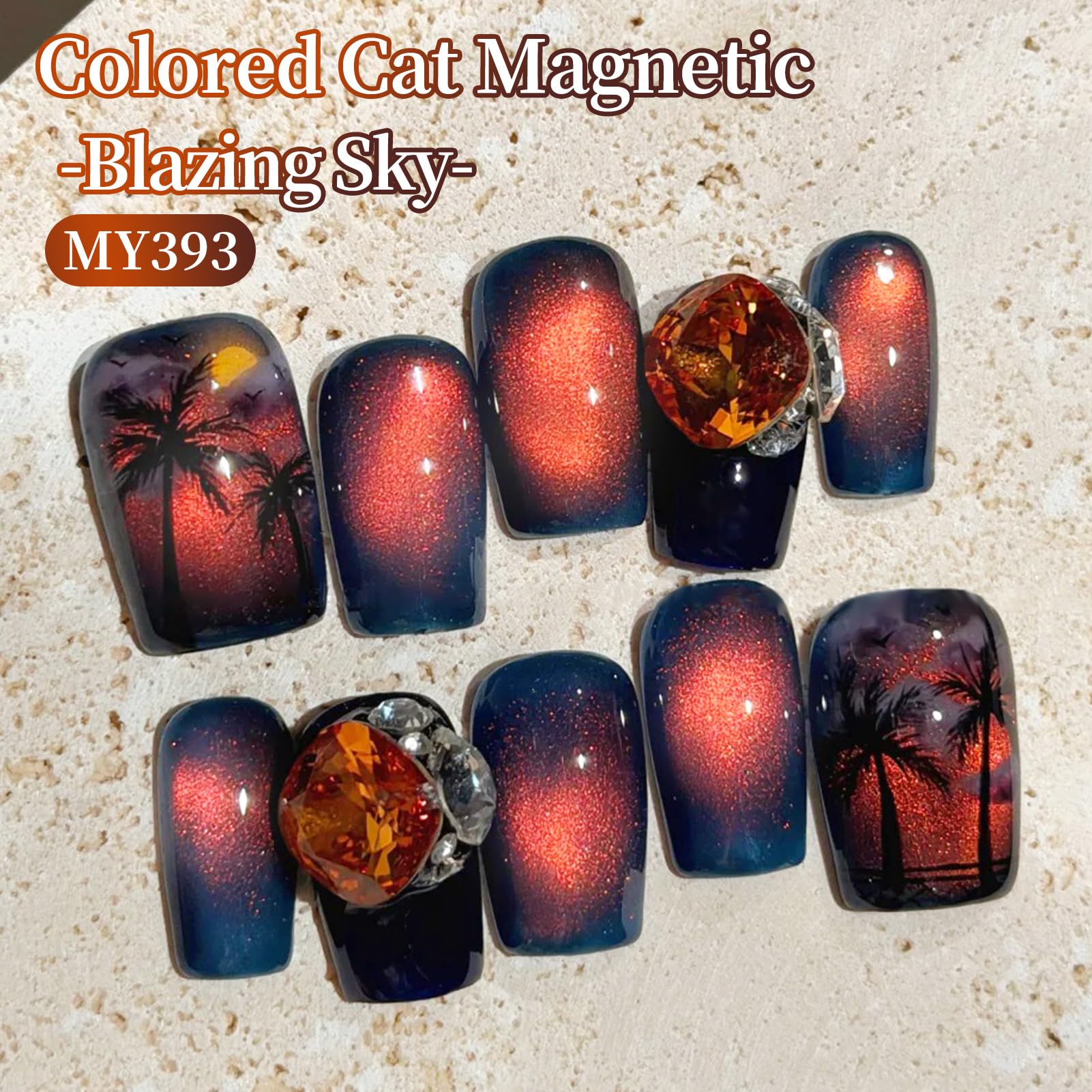 Born Pretty magnet application demonstrating cat-eye stripe creation and precision