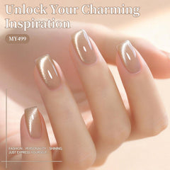 Born Pretty magnet held above nail creating effect, precise control