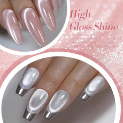 Born Pretty magnet effect on fingers creating luminous stripe, illustrating easy technique benefit