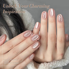 Born Pretty magnet held over polish to form cat-eye stripe for creative control