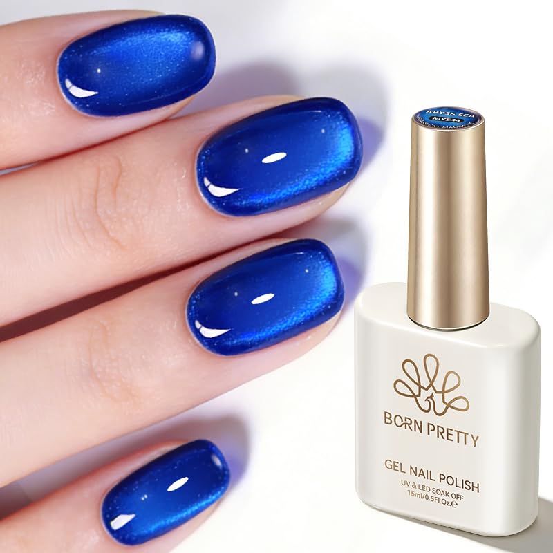Born Pretty magnet held over polish creating cat-eye stripe for dramatic effect benefit