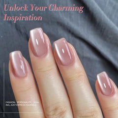 Born Pretty magnet held over wet polish to form cat-eye pattern and precise design