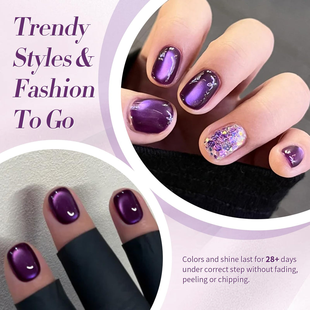 Born Pretty magnet held over nail showing how to create cat-eye effect
