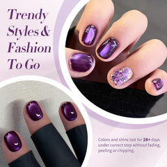Born Pretty magnet held over nail showing how to create cat-eye effect