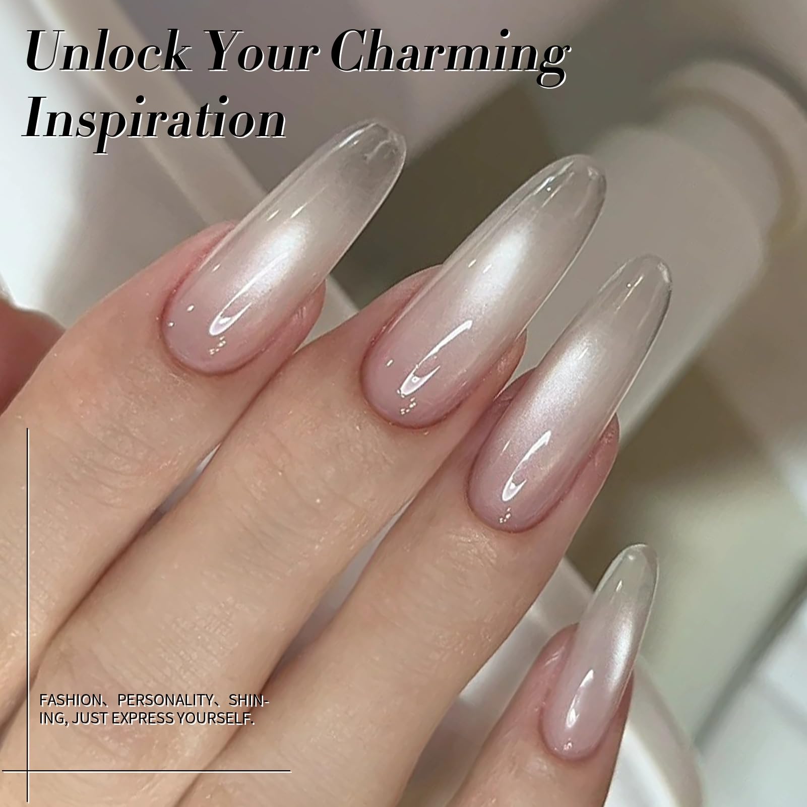 Born Pretty magnet held over nail creating cat-eye effect for precise design