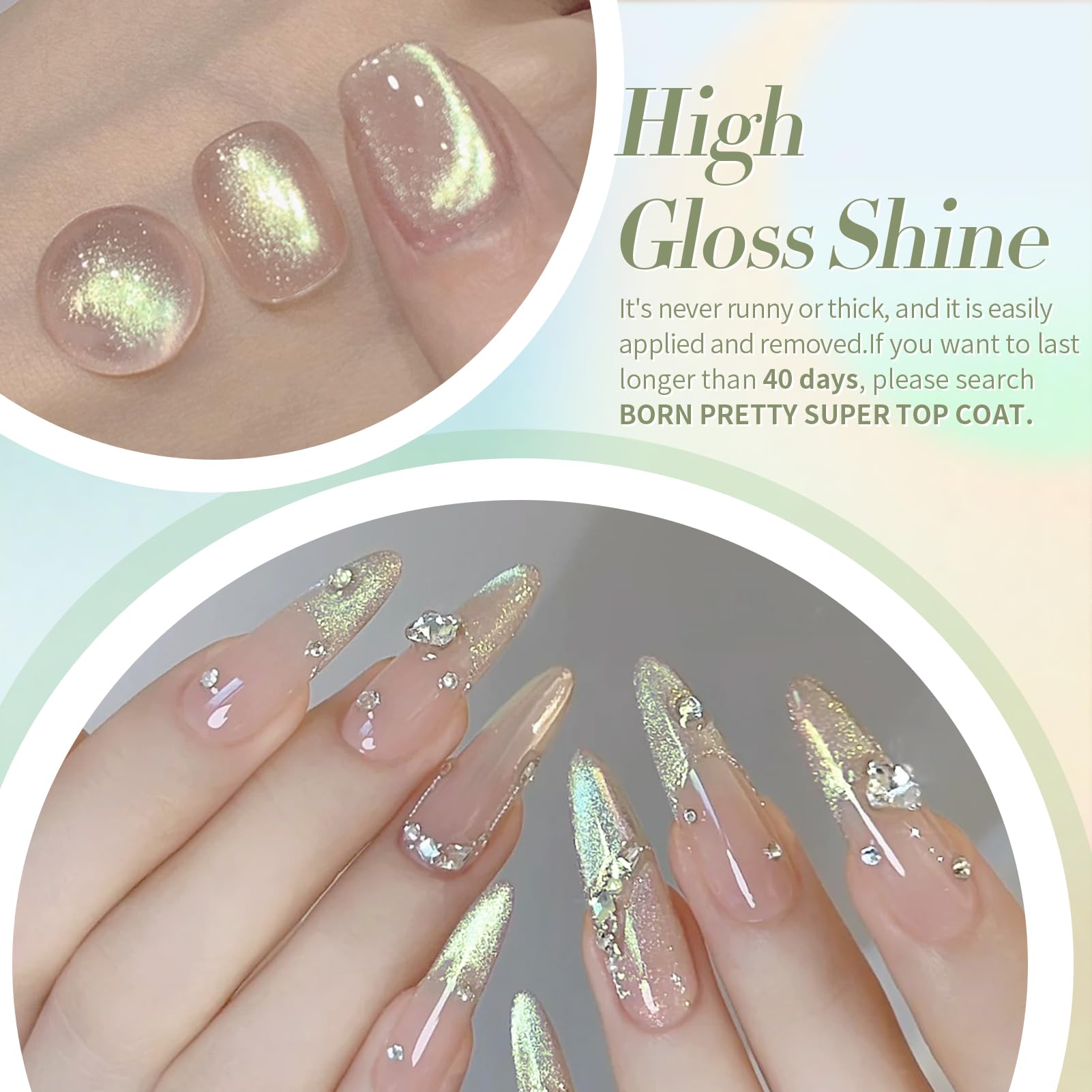 Born Pretty magnet in use creating cat-eye stripe for creativity