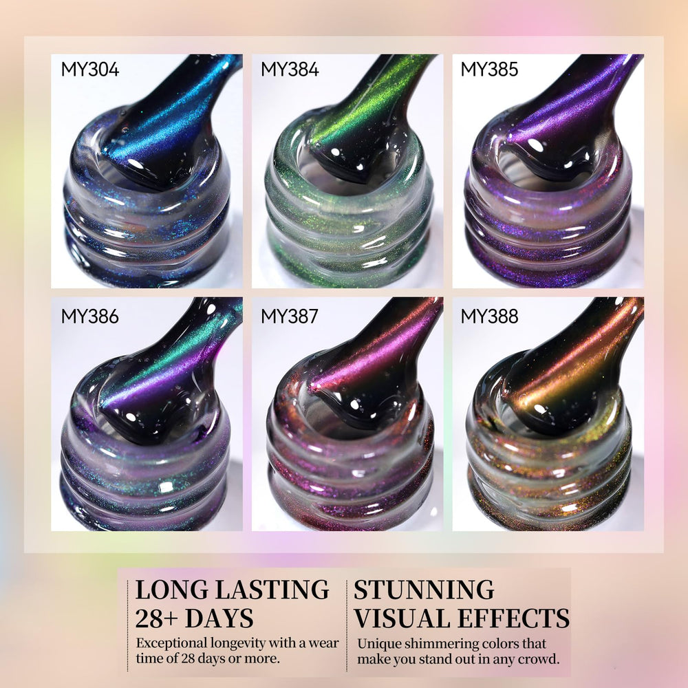 Born Pretty magnet held over nail creating cat-eye effect for striking finish