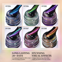 Born Pretty magnet held over nail creating cat-eye effect for striking finish
