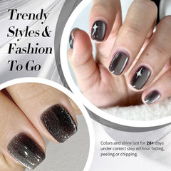 BORN PRETTY swatch with magnet effect illustrating cat-eye shimmer