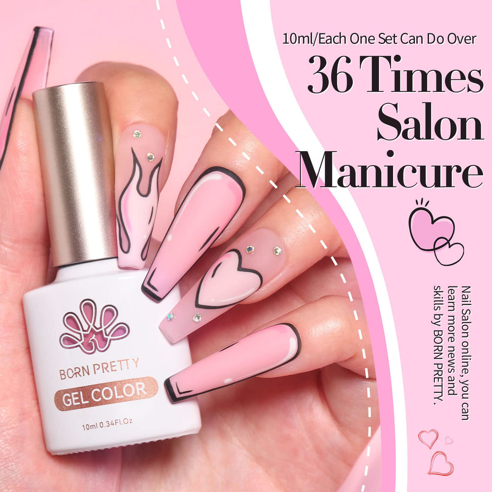 Born Pretty manicure in use on model hand illustrating natural-looking salon finish