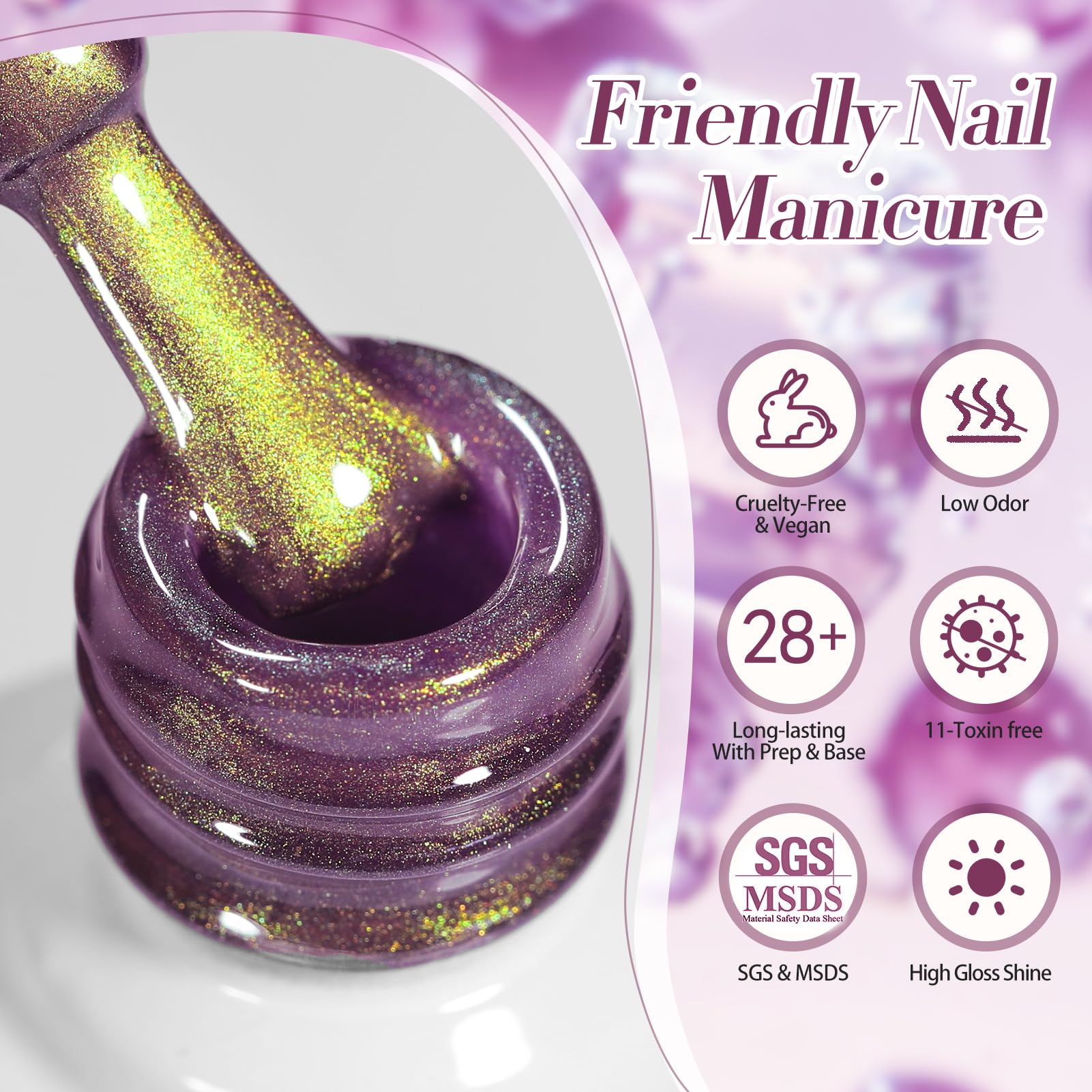 Born Pretty manicure in studio lighting demonstrating salon-quality finish benefit